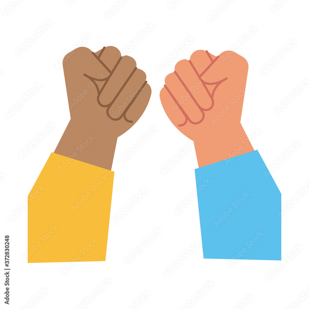 hands fists protests flat style icon hands fists protests flat style icon