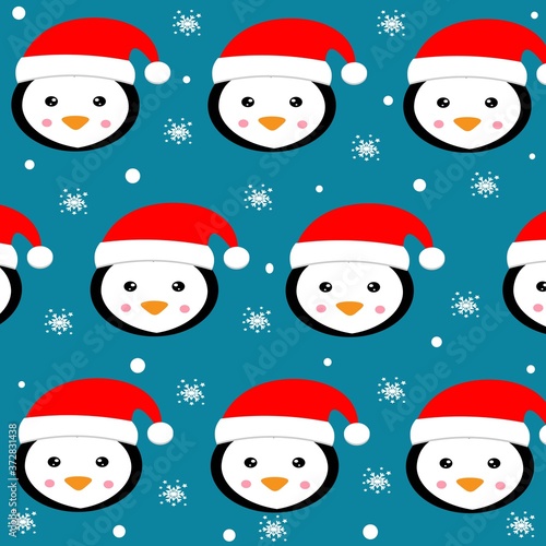 christmas animal pattern, digital paper vector illustration