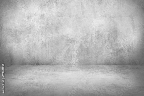 Concrete wall white color for background. Old grunge textures with scratches and cracks. White painted cement wall texture.