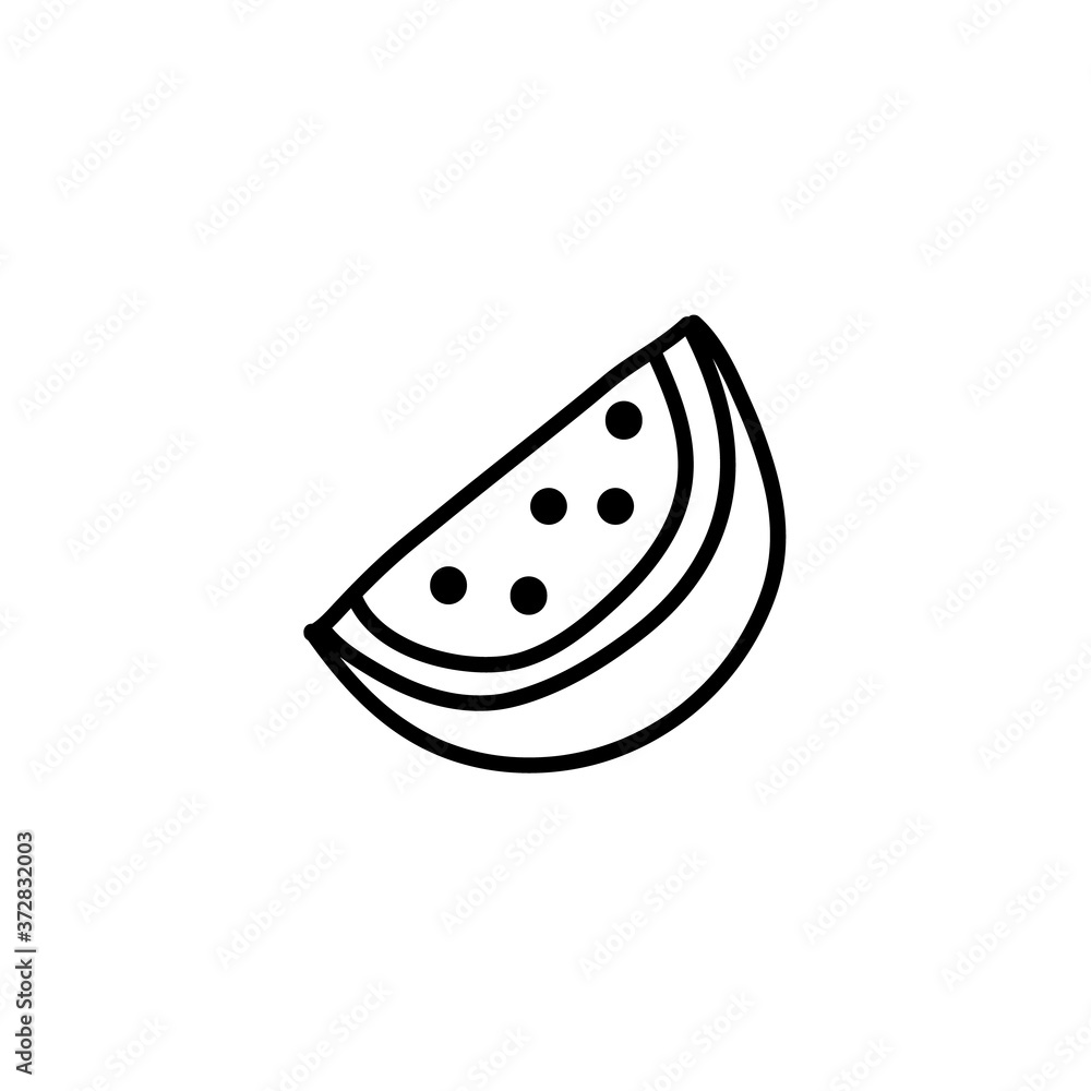 Watermelon vector icon. Fruit slice illustration. Watermelon vector icon. Fruit slice illustration.