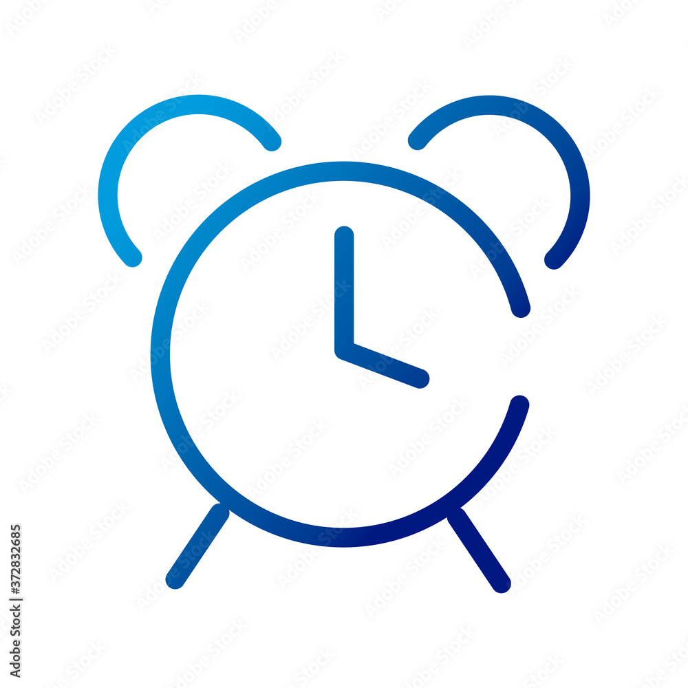alarm clock gradient style icon alarm clock gradient style icon