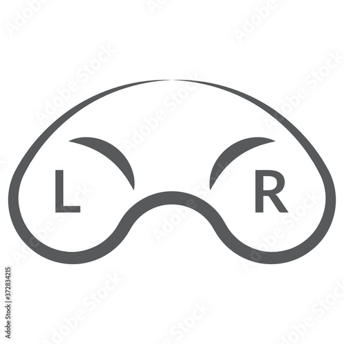 
Contact lens storage container, doodle line icon of lens case 
