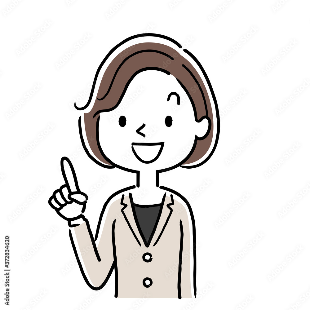 Vector material: smiling woman, businesswoman Vector material: smiling woman, businesswoman