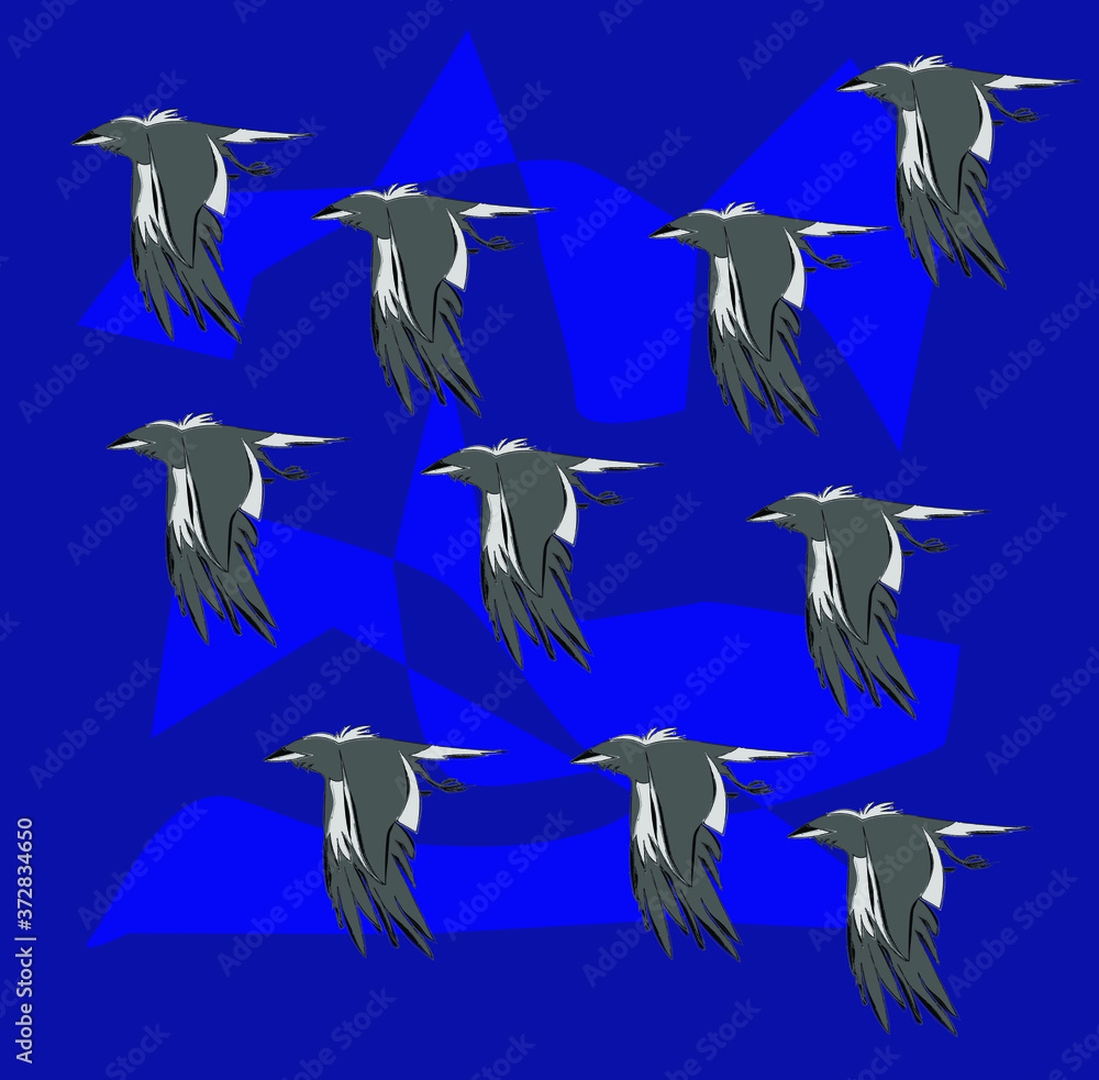 Obraz premium creative illustration of a flying bird