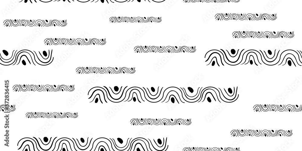 Fasion black line on white backgraund. Seamless pattern for fabric, print, wallpaper, packaging. Strocke trandy design Fasion black line on white backgraund. Seamless pattern for fabric, print, wallpaper, packaging. Strocke trandy design