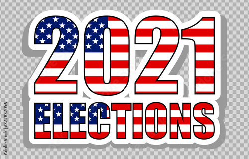 american elections vote vector illustration set. collection of badge patch stickers with democratic civil society slogans, stars and stripes flag elements. ready-made design for advertising printing