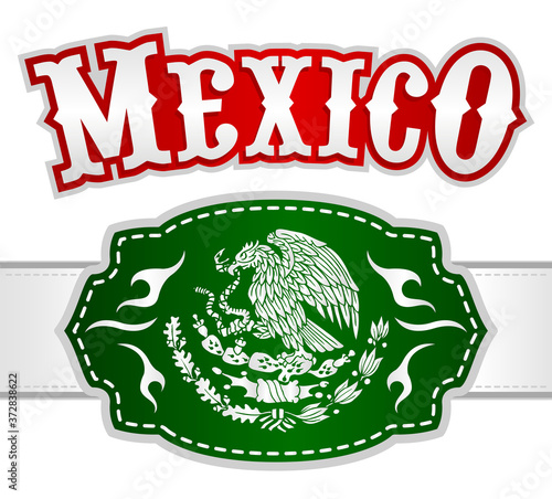 Mexico emblem Western style, Mexican theme vector design.