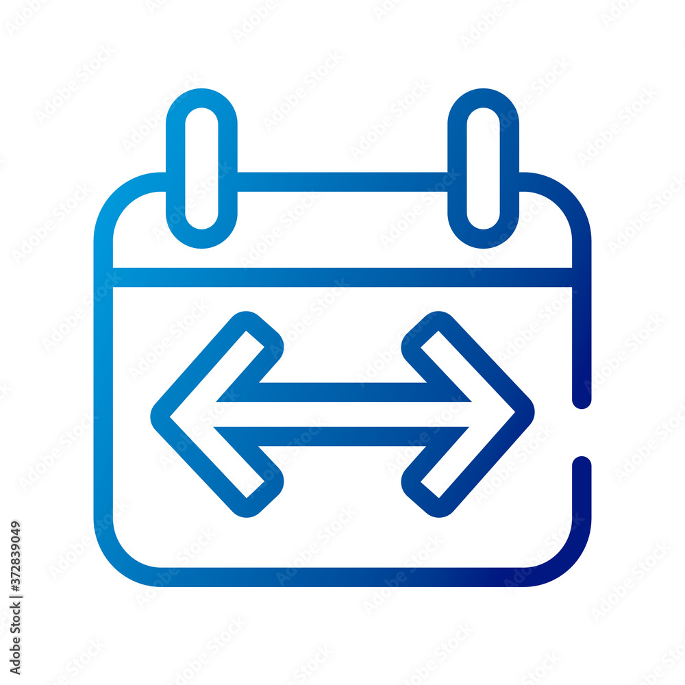 calendar reminder with arrows gradient style icon calendar reminder with arrows gradient style icon