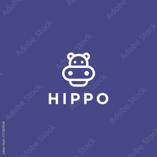 abstract hippo logo. hippo icon