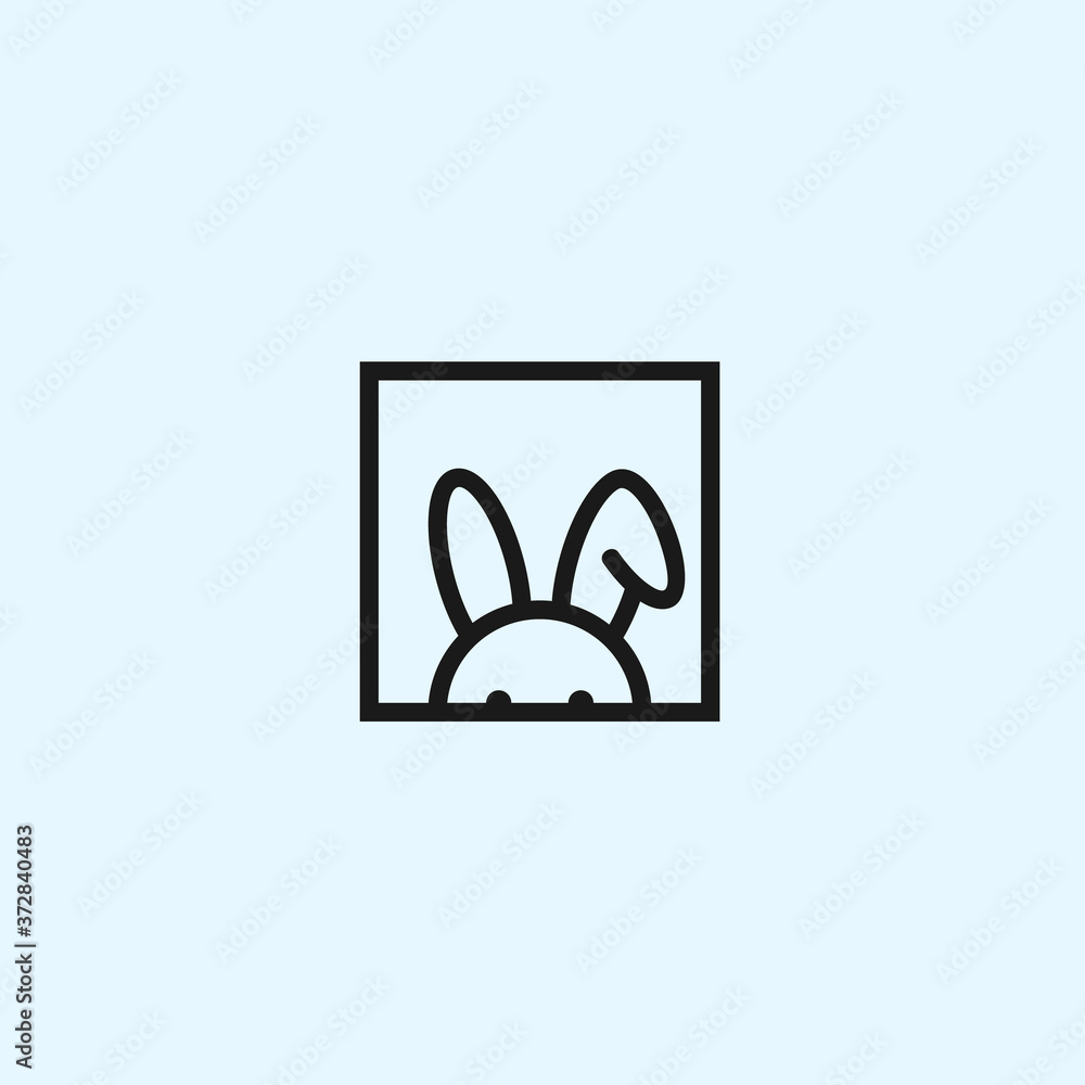 abstract rabbit logo. rabbit icon abstract rabbit logo. rabbit icon