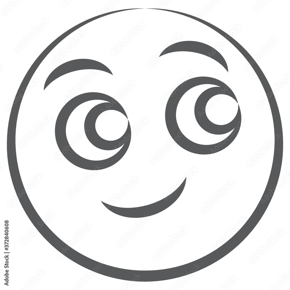 Doodle line icon of confused emoji, clever facial expression
Doodle line icon of confused emoji, clever facial expression