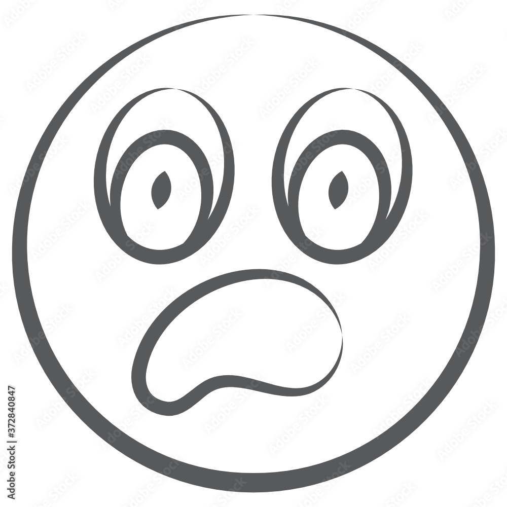 Hurt feeling emoji icon in doodle line style
Hurt feeling emoji icon in doodle line style