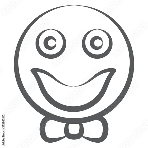  Happy emoji doodle icon for mobile apps and designing projects. 
