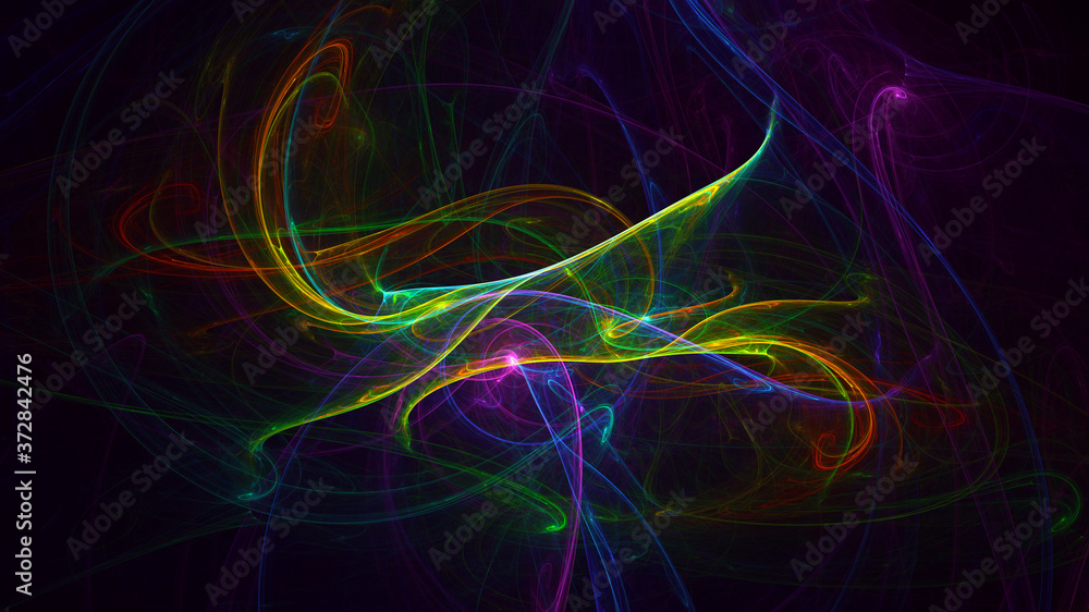 3D rendering abstract multicolor fractal light background 3D rendering abstract multicolor fractal light background