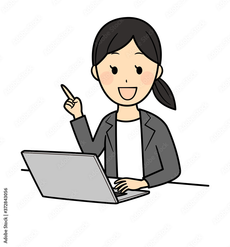 illustration of lady with business suits illustration of lady with business suits