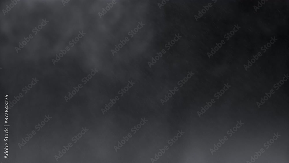 Fog and mist with water condensation against black background. Full