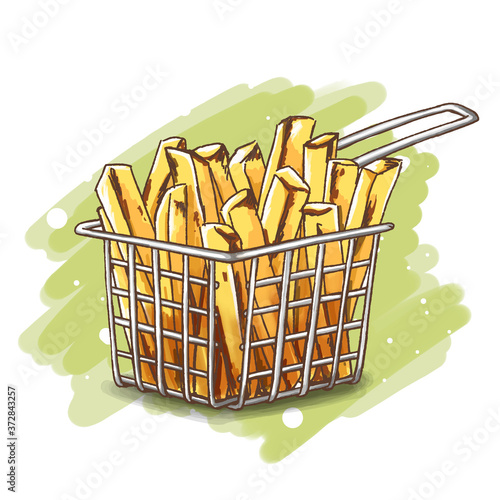 French fries in a basket