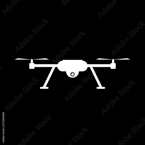 Drone icon isolated on dark background