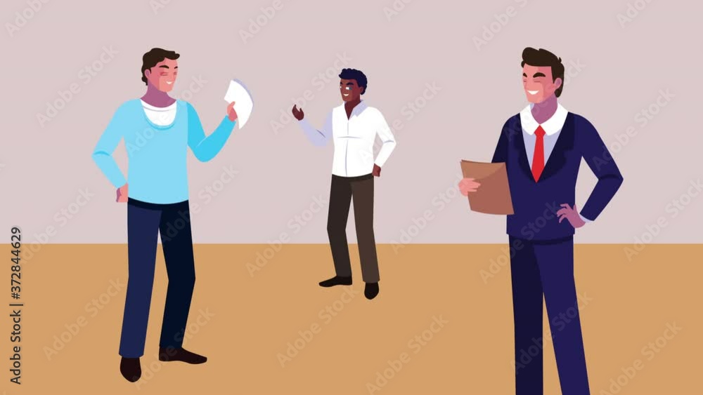 businessmen workers teamwork characters animation businessmen workers teamwork characters animation