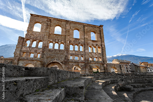 Принти на полотні Teatro Romano - Aosta, Aosta Valley (Valle d'Aosta), Italy