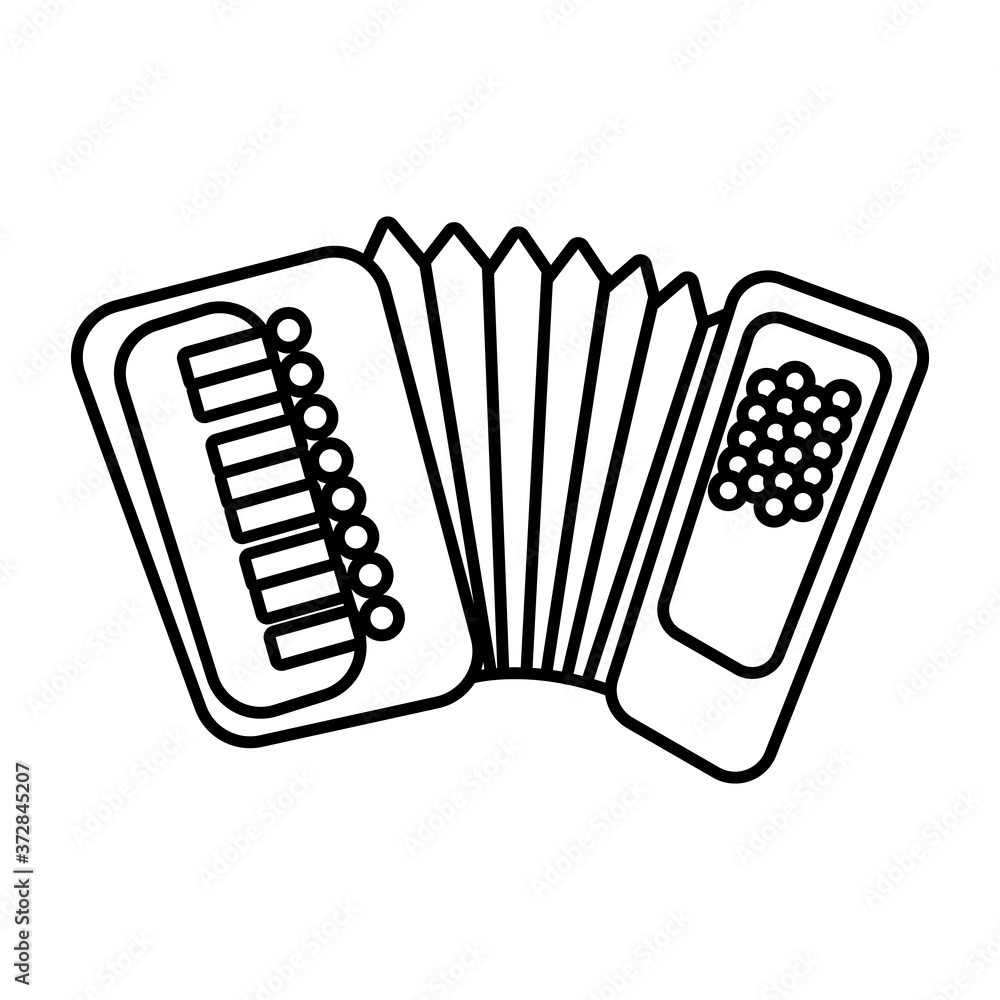 accordion musical instrument line style icon accordion musical instrument line style icon