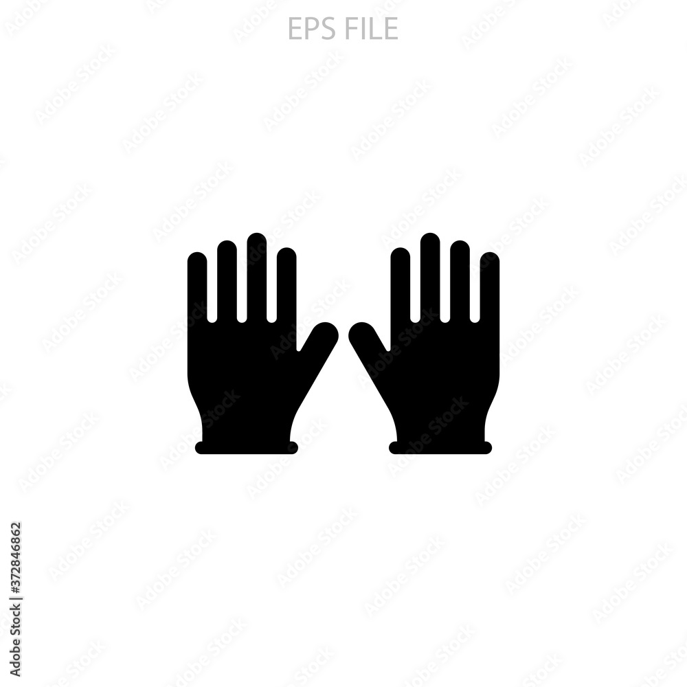 Glove icon for your website, logo, app, UI, product print. Glove concept flat Silhouette vector illustration icon. EPS vector file Glove icon for your website, logo, app, UI, product print. Glove concept flat Silhouette vector illustration icon. EPS vector file