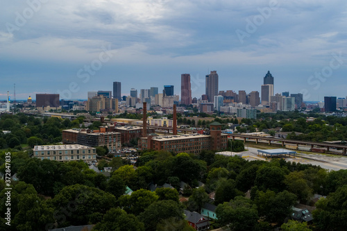 Downtown Atlanta, Aerial Log Footage (2020) 4K