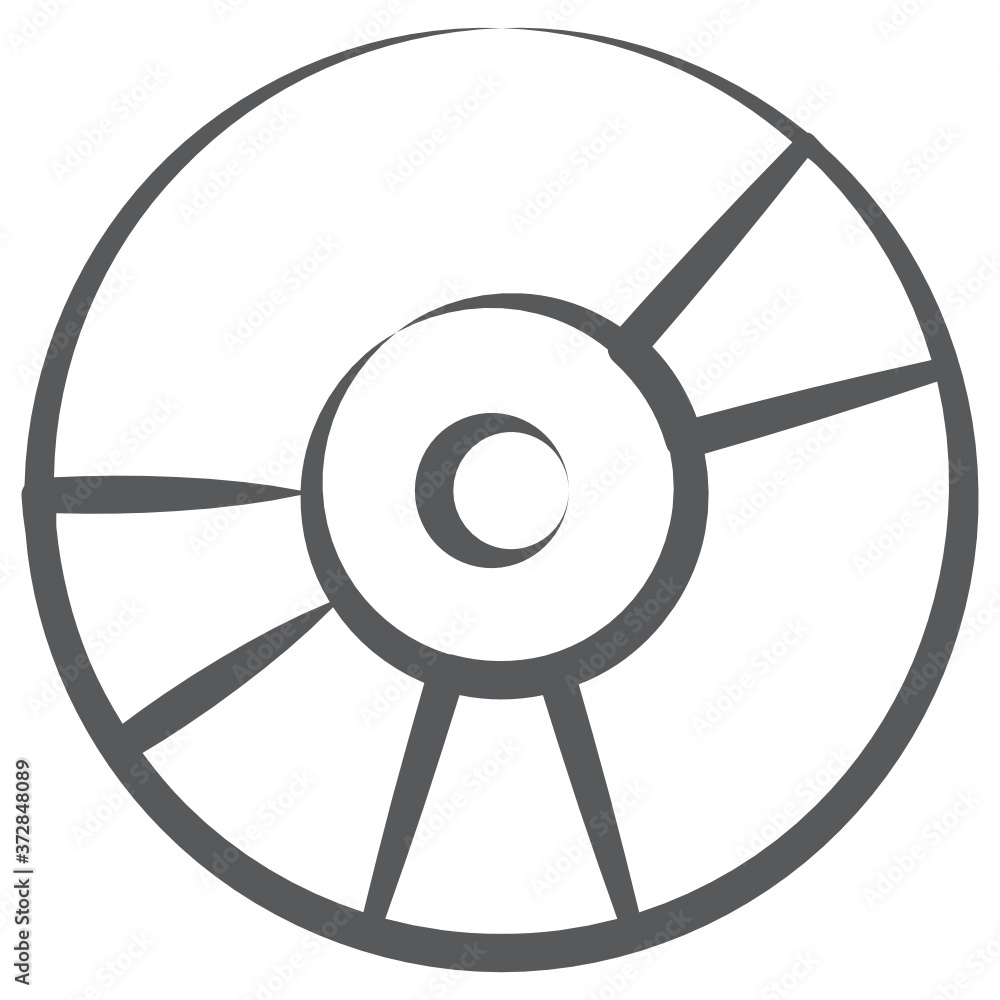 Digital compact disc, cd icon in line style
Digital compact disc, cd icon in line style