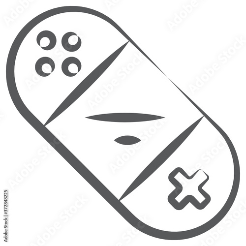 
A gaming pad vector style, doodle joypad editable icon 

