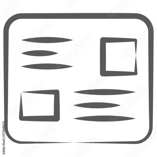 
Hand drawn vector design of storyboard concept icon
