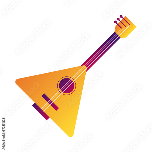 balalaika string instrument line and fill style icon