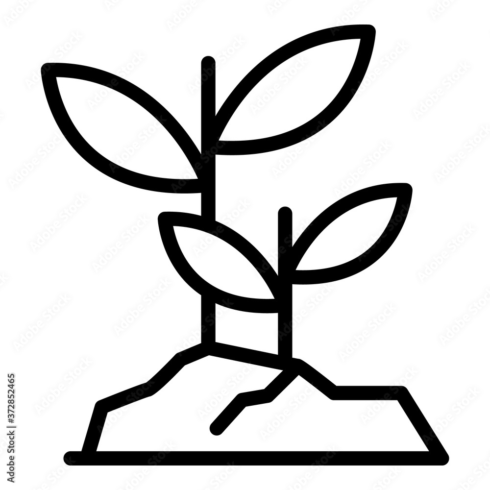 Grow seeds icon. Outline grow seeds vector icon for web design isolated on white background Grow seeds icon. Outline grow seeds vector icon for web design isolated on white background