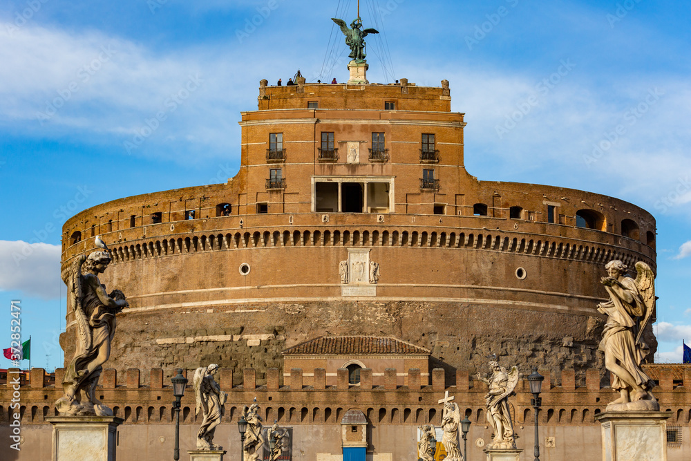 Architecture of the Saint Angel Castle in Rome, Italy Architecture of the Saint Angel Castle in Rome, Italy