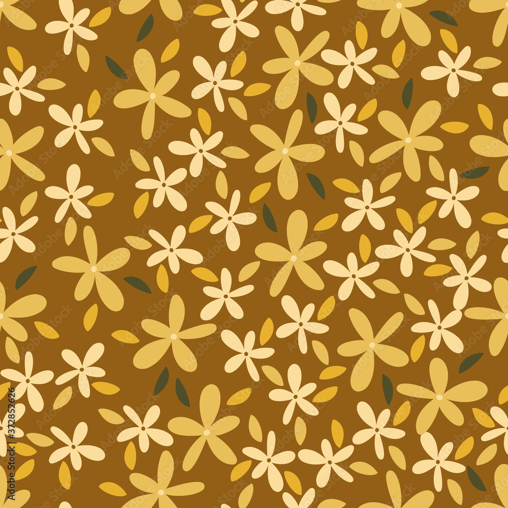 seamless floral pattern with hand drawn orange wildflowers. Perfect for apparel,fabric, textile, decoration,wrapping paper, postcard, stationary. seamless floral pattern with hand drawn orange wildflowers. Perfect for apparel,fabric, textile, decoration,wrapping paper, postcard, stationary.