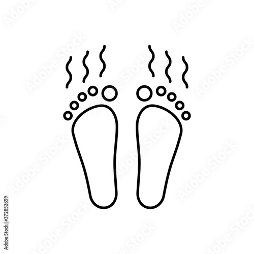 linear smelly feet icon