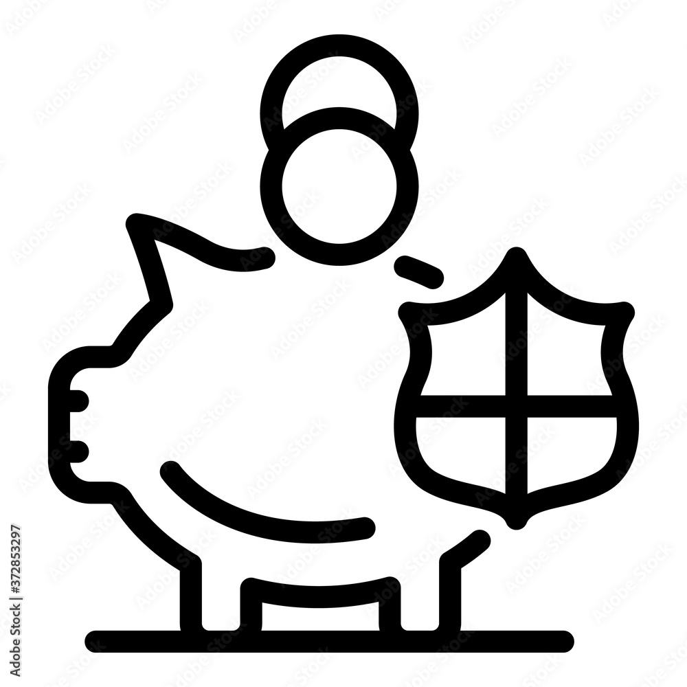 Safe money icon. Outline safe money vector icon for web design isolated on white background Safe money icon. Outline safe money vector icon for web design isolated on white background