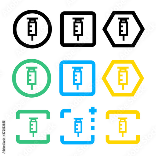 Simple Syringe icon sign design