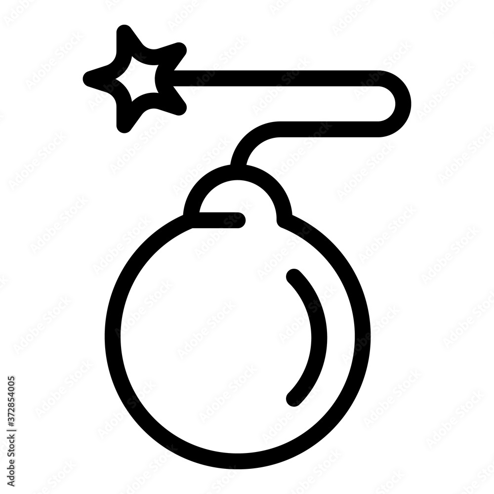 Bomb icon. Outline bomb vector icon for web design isolated on white background Bomb icon. Outline bomb vector icon for web design isolated on white background