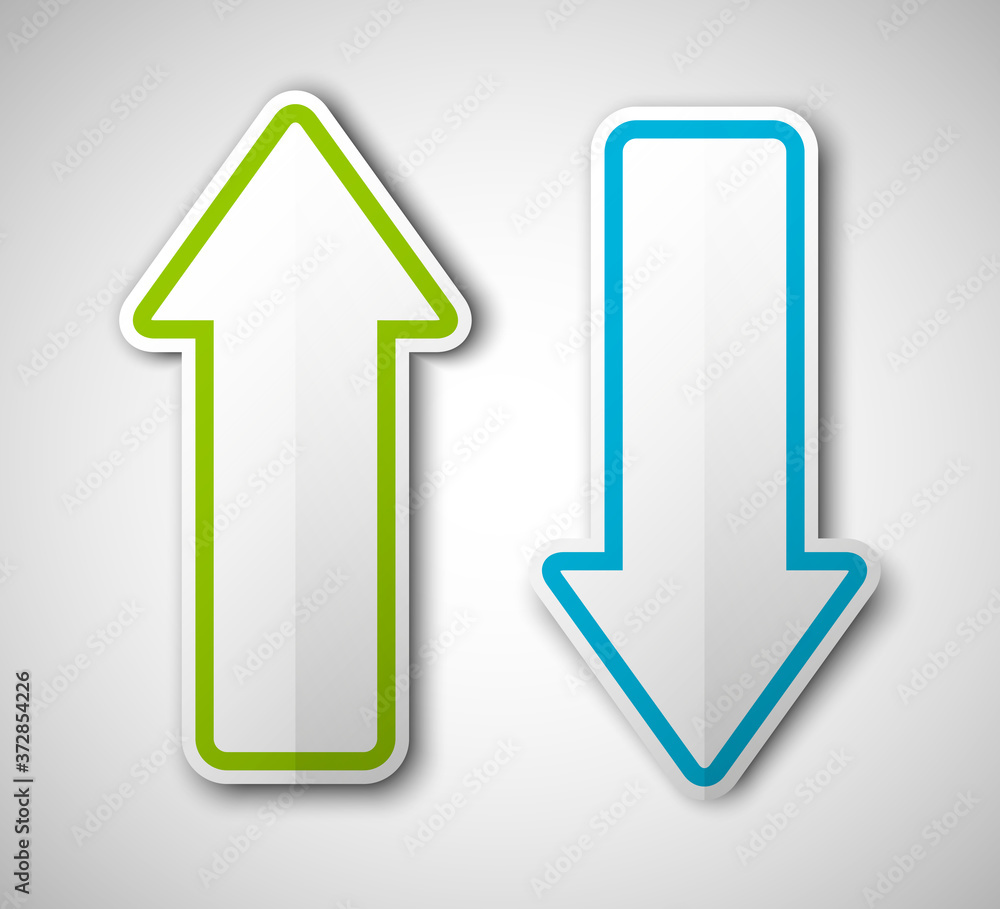Arrow banners set. Direct shape. 3d Abstract Background. Business infographic presentation diagram. Section compare service. Up and down trend. Paper index. Exact pointer Arrow banners set. Direct shape. 3d Abstract Background. Business infographic presentation diagram. Section compare service. Up and down trend. Paper index. Exact pointer
