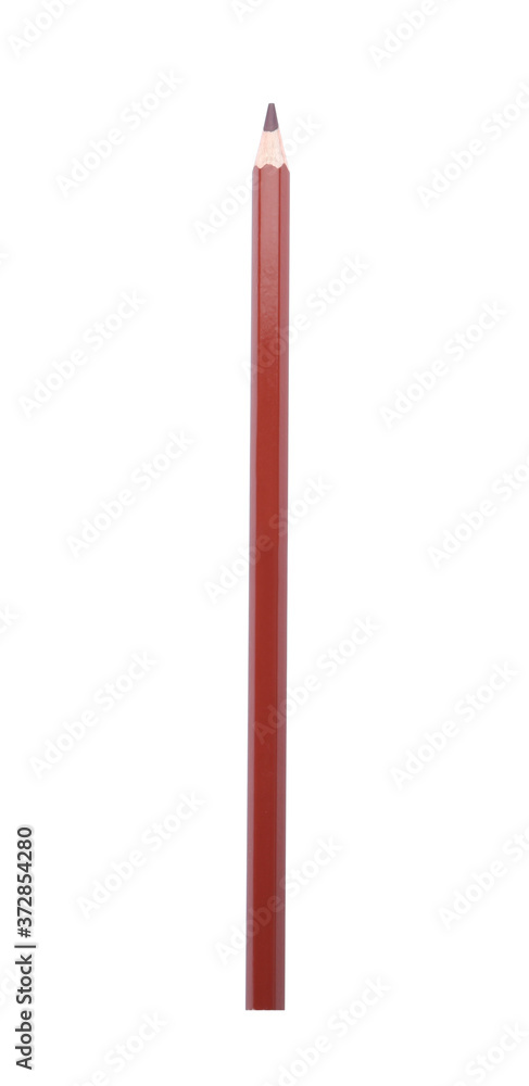 New wooden pencil isolated on white. School stationery New wooden pencil isolated on white. School stationery