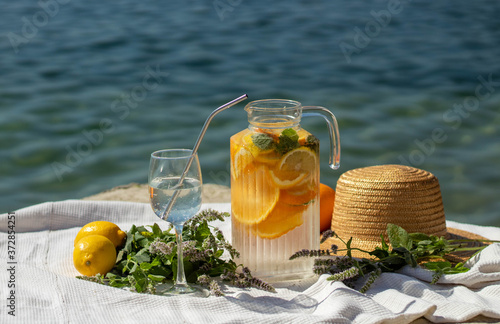 summer drink on the beach