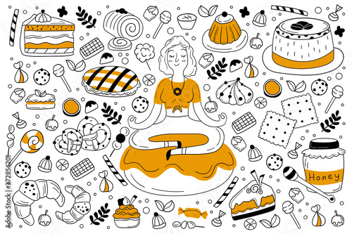 Sweets doodle set