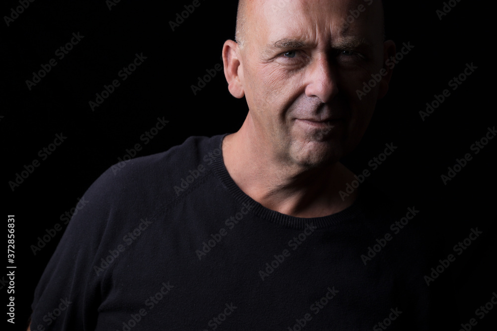 male self portrait with black background male self portrait with black background