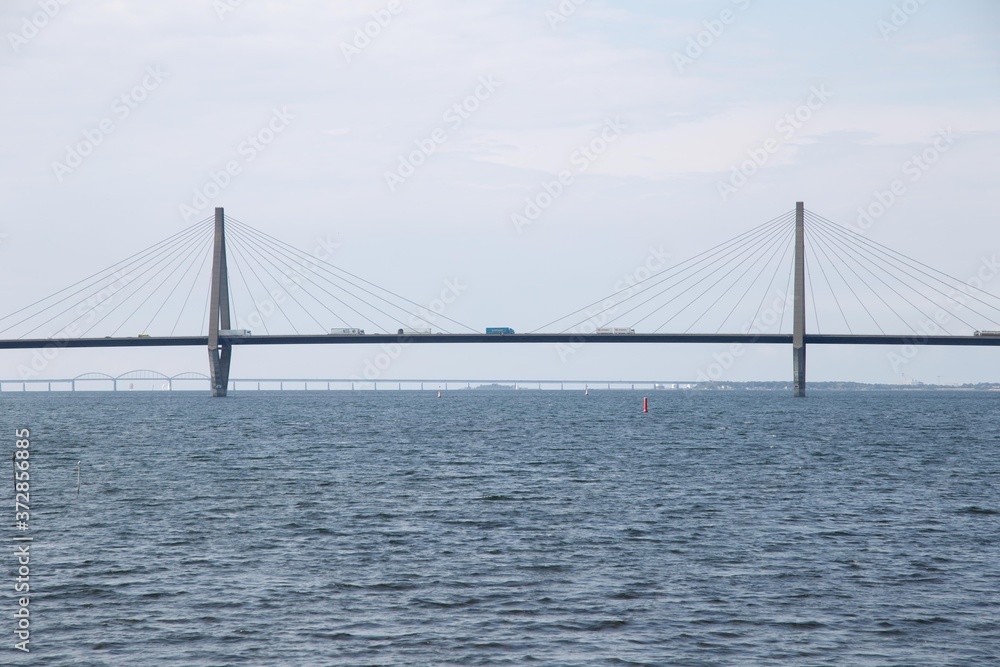 The beautiful Farø Bridge in Denmark