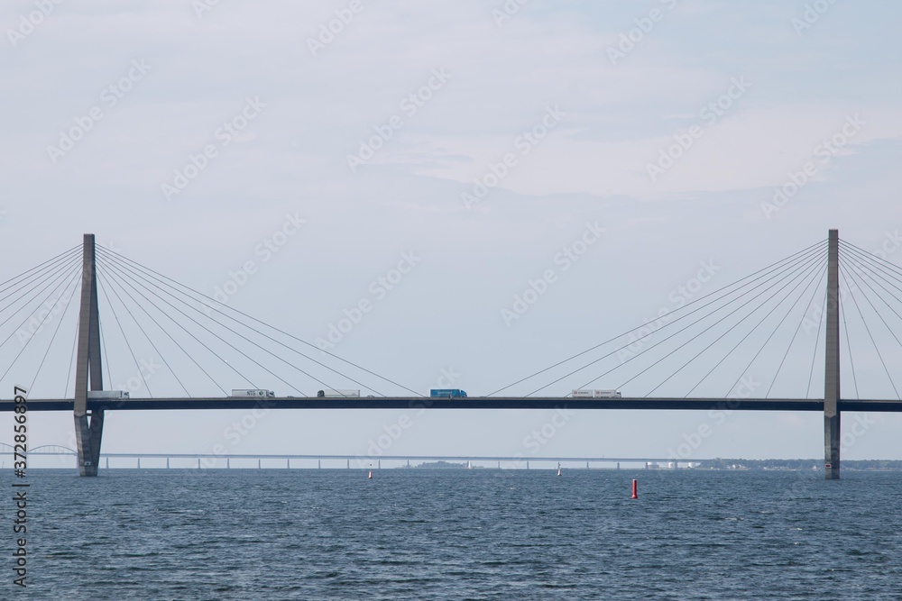 The beautiful Farø Bridge in Denmark