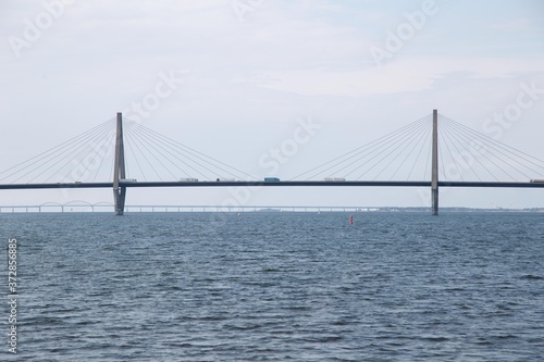 The beautiful Farø Bridge in Denmark