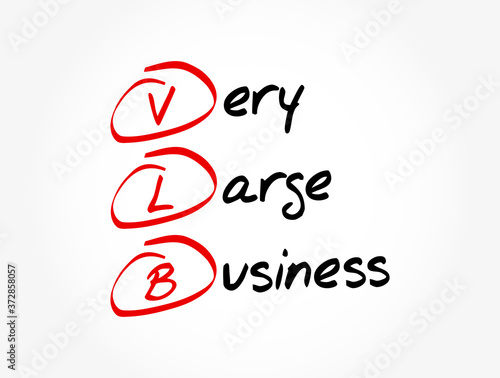 VLB - Very Large Business acronym, business concept background