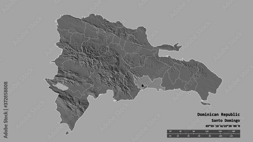 Location of Santo Domingo, province of Dominican Republic,. Bilevel