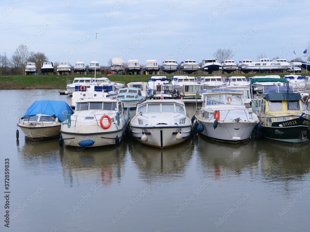 The small harbour of Pontallier in Burgundy.