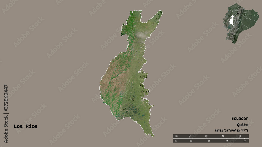 Los Rios, province of Ecuador, zoomed. Satellite Los Rios, province of Ecuador, zoomed. Satellite